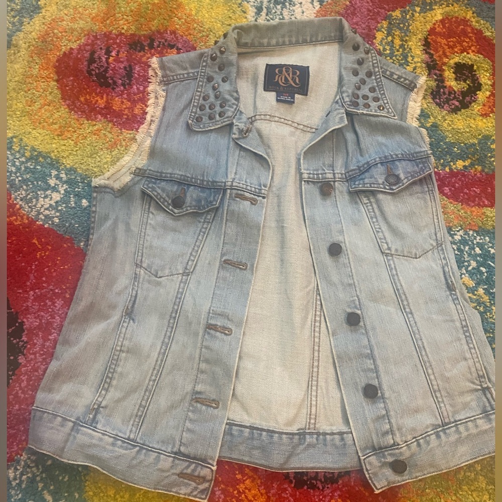 Jean Studded Vest